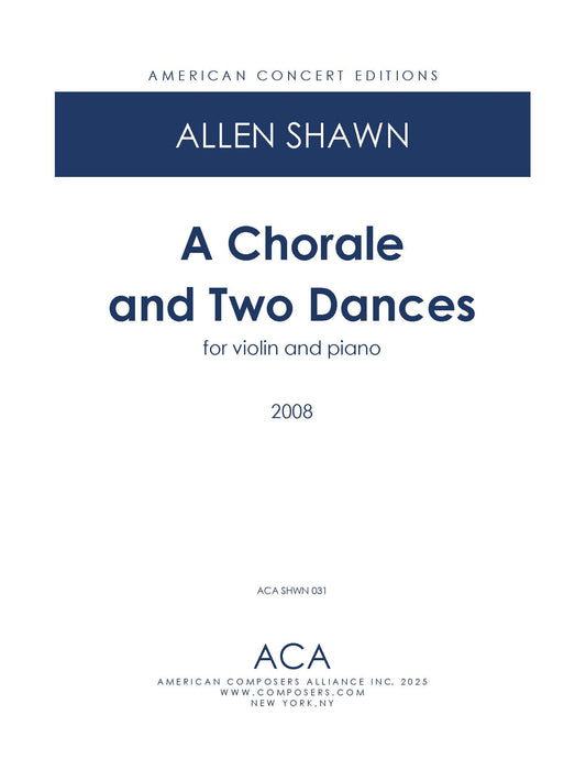 A Chorale and Two Dances