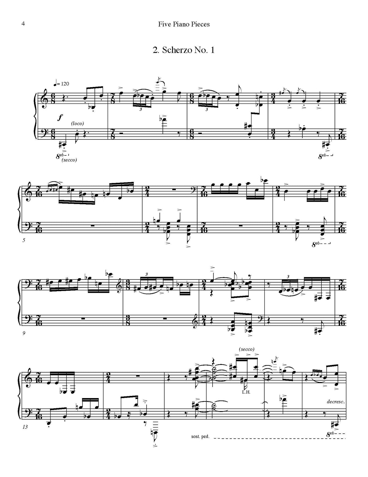Five Piano Pieces