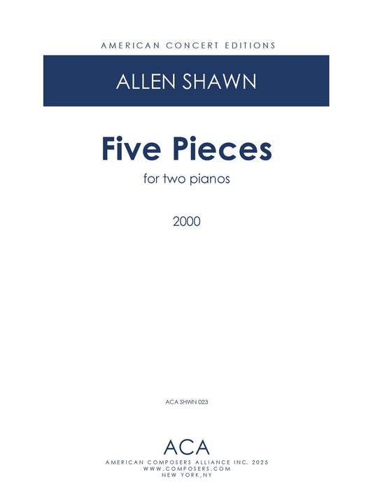 Five Pieces for Two Pianos