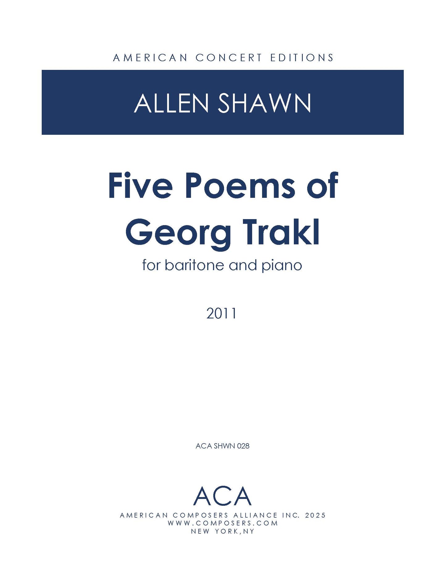 Five Poems of Georg Trakl