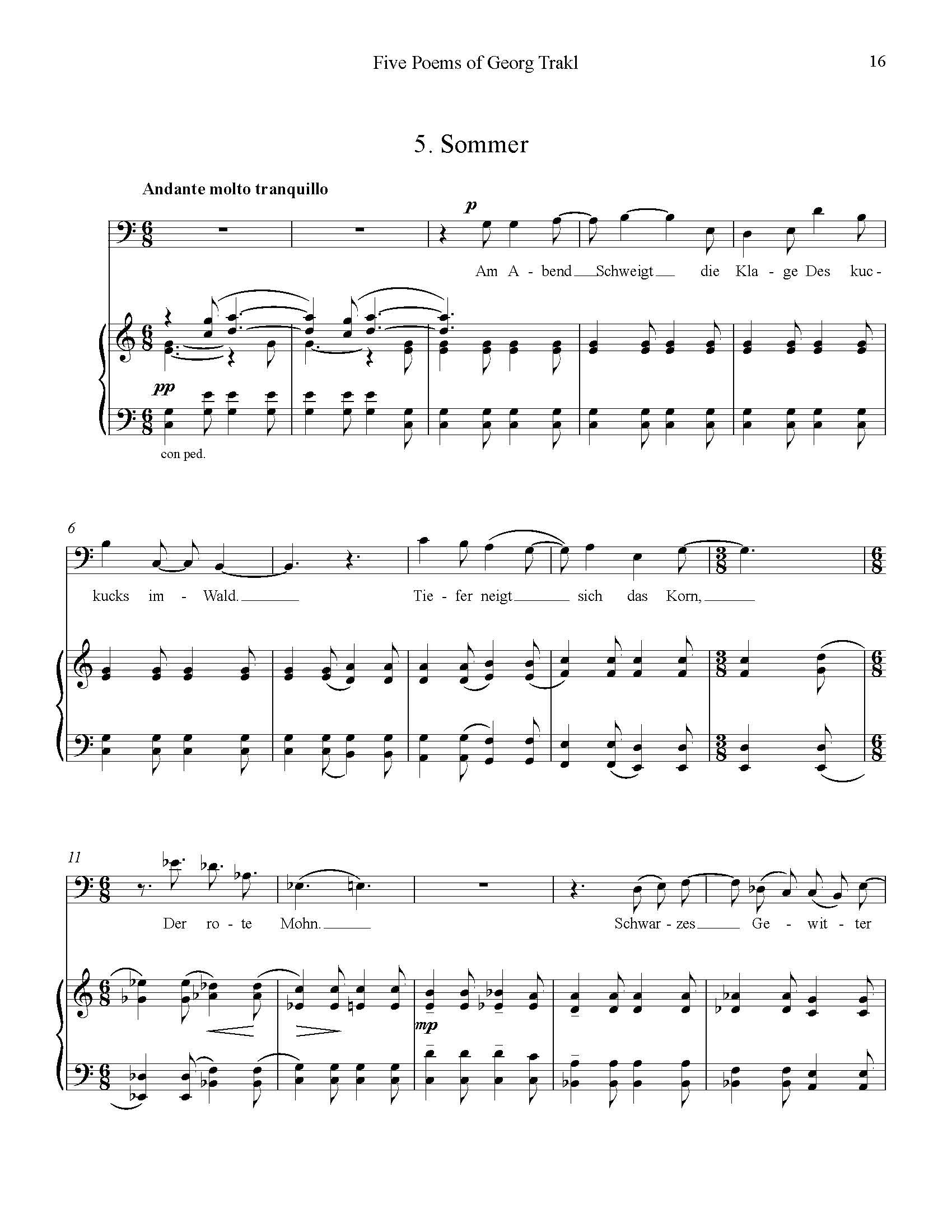 Five Poems of Georg Trakl – American Composers Alliance
