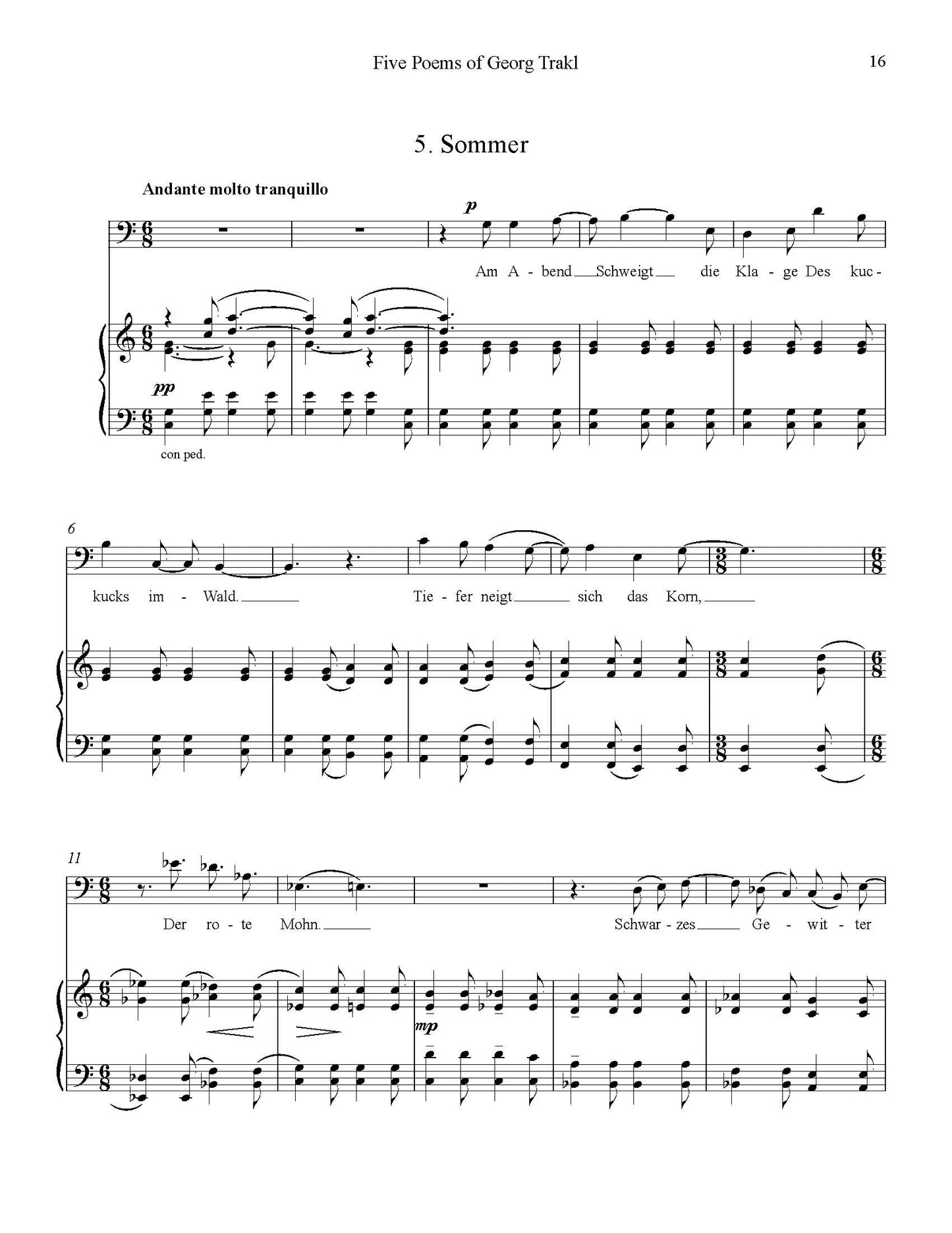 Five Poems of Georg Trakl