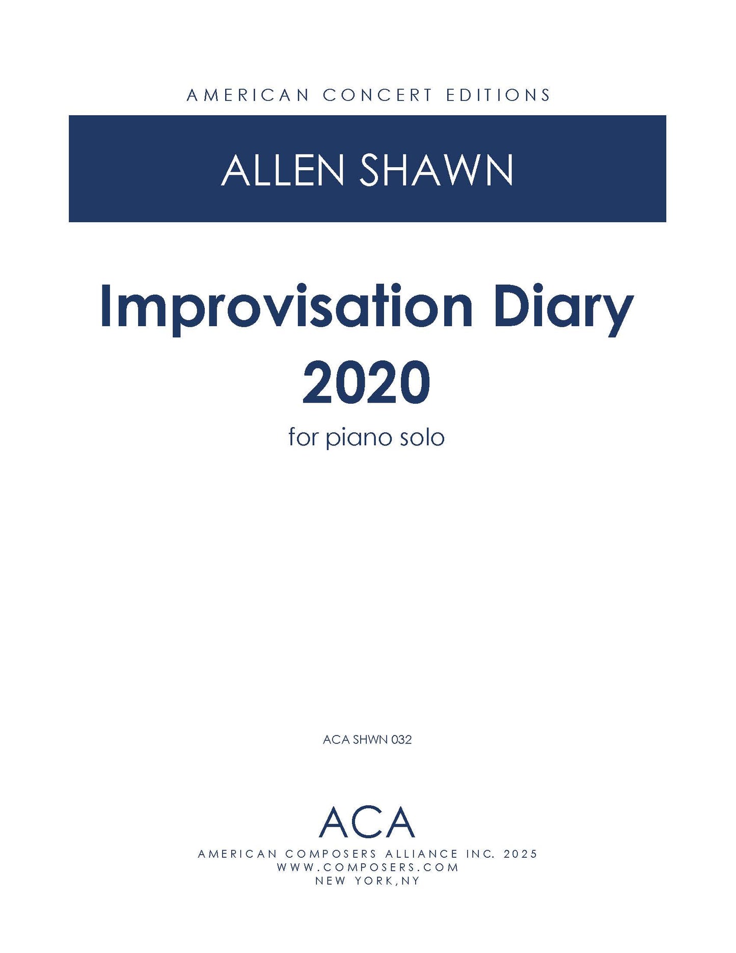 Improvisation Diary 2020