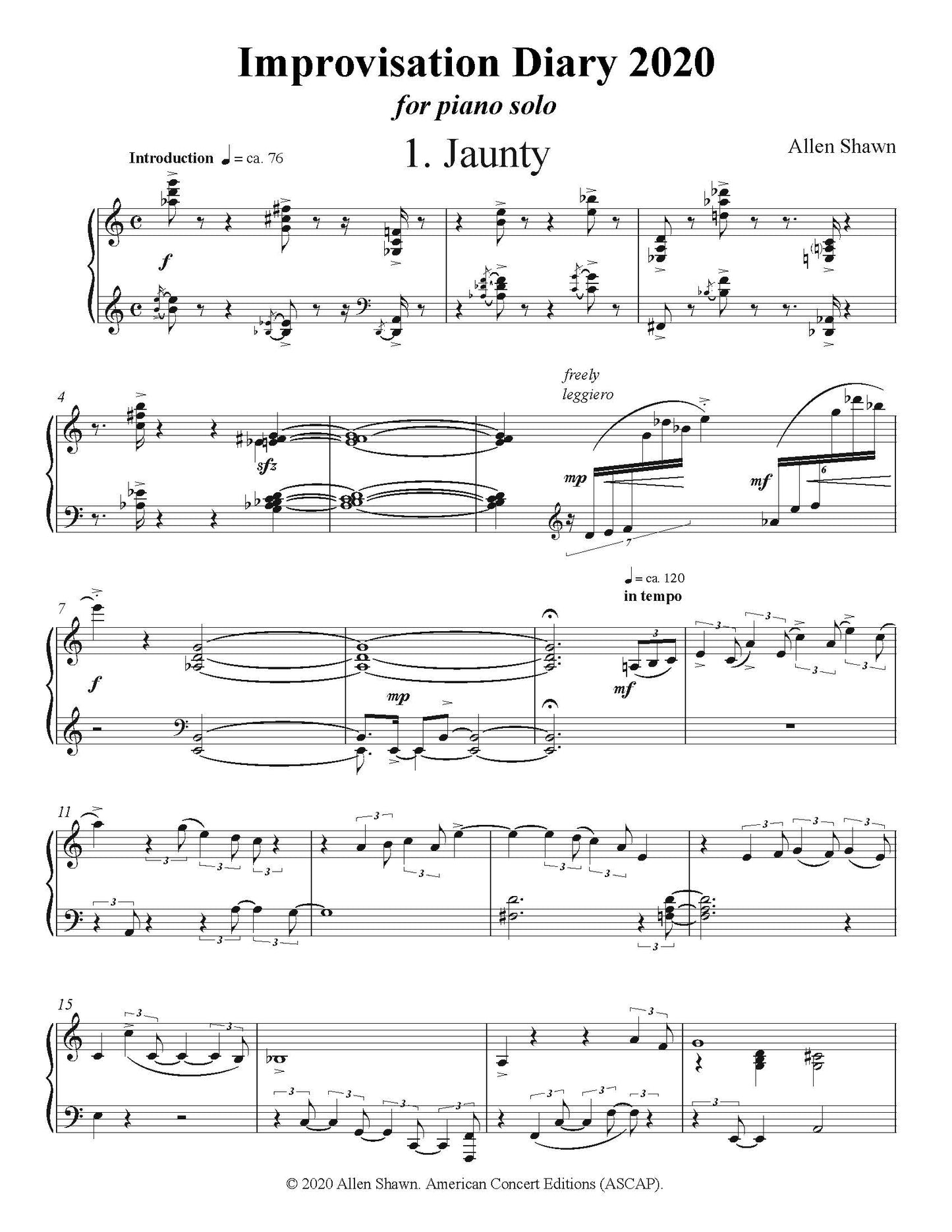 Improvisation Diary 2020