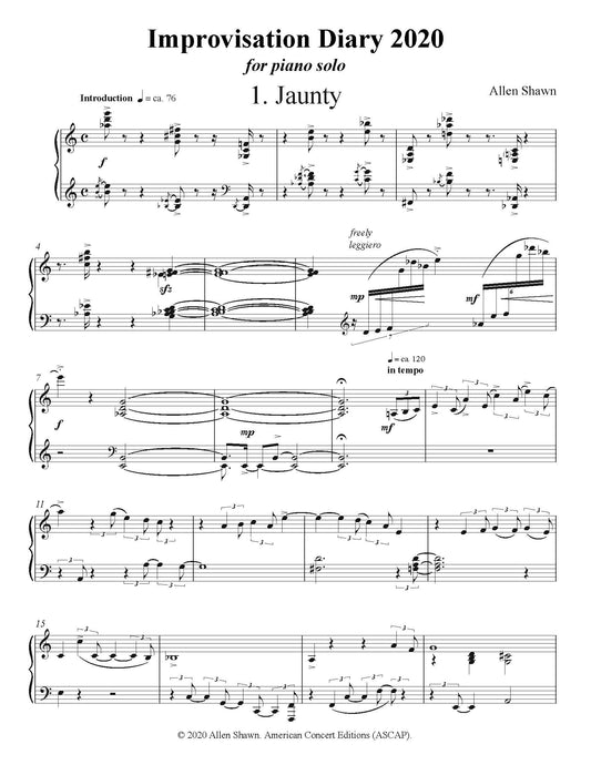 Improvisation Diary 2020