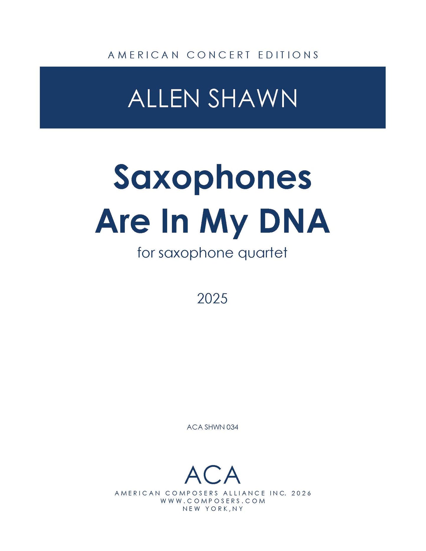 Saxophones Are In My DNA