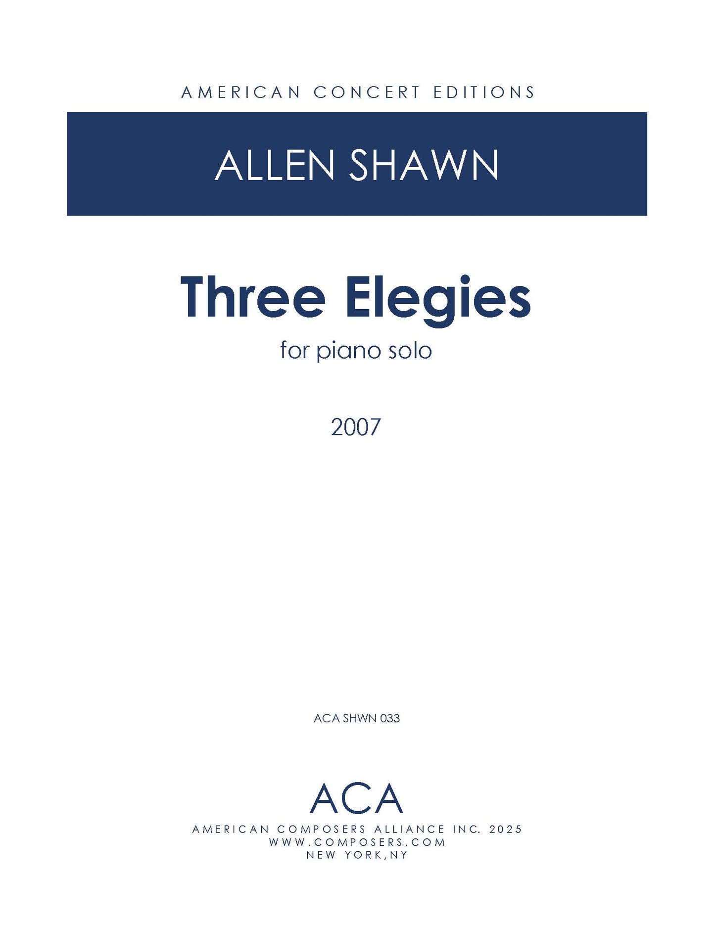 Three Elegies