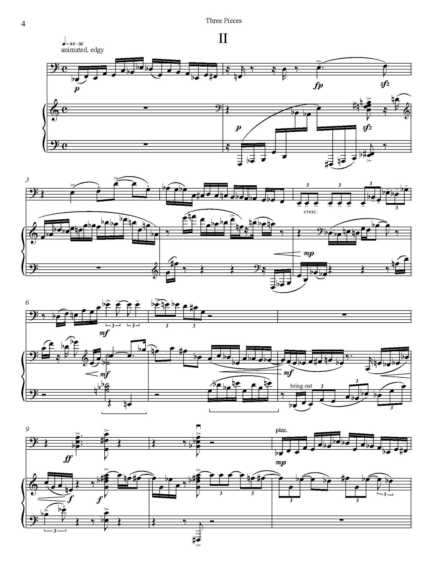 Three Pieces for Cello and Piano