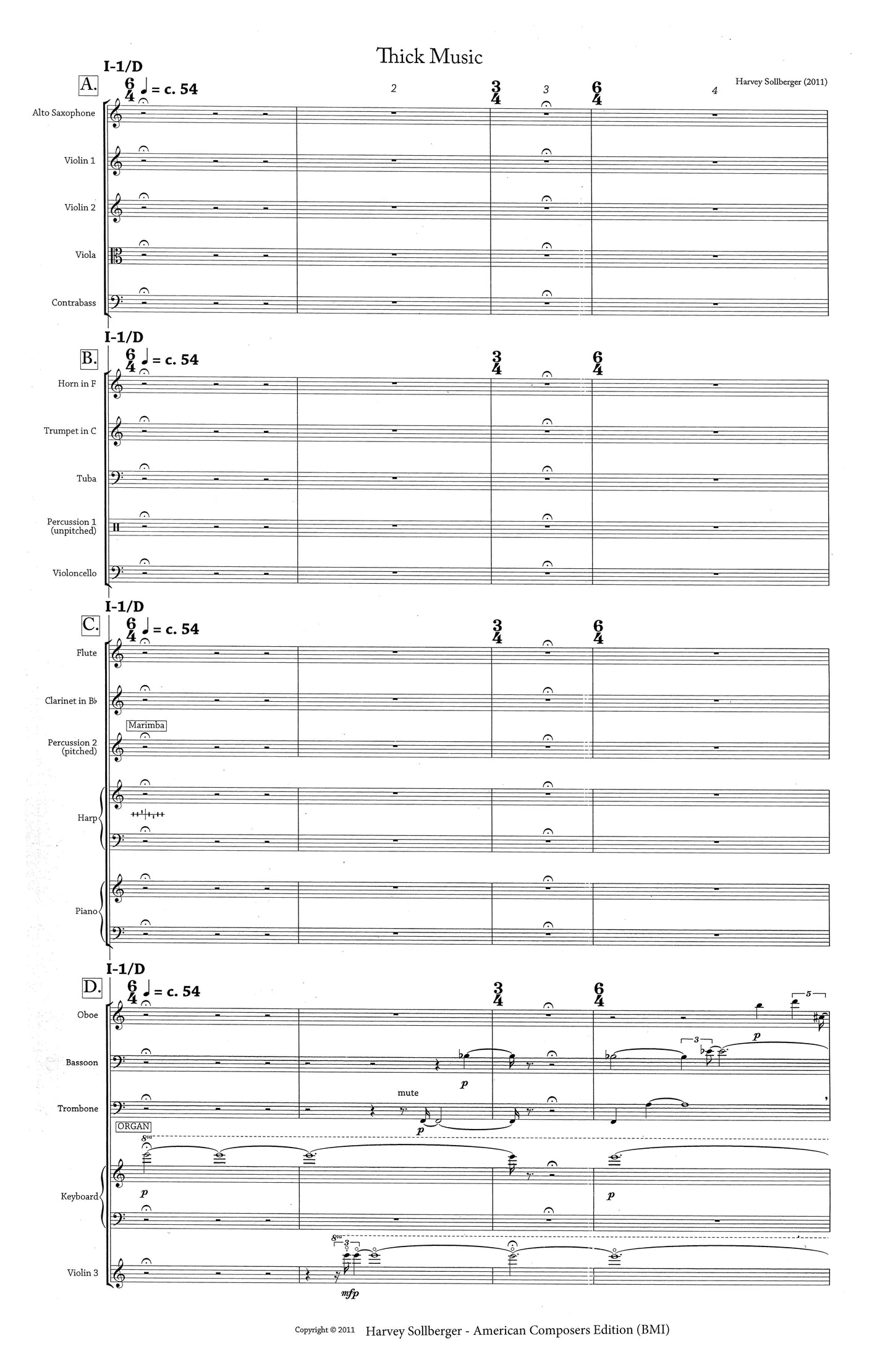 THIN MUSIC / THICK MUSIC Two Pieces for Twenty Players - ii. Thick Music