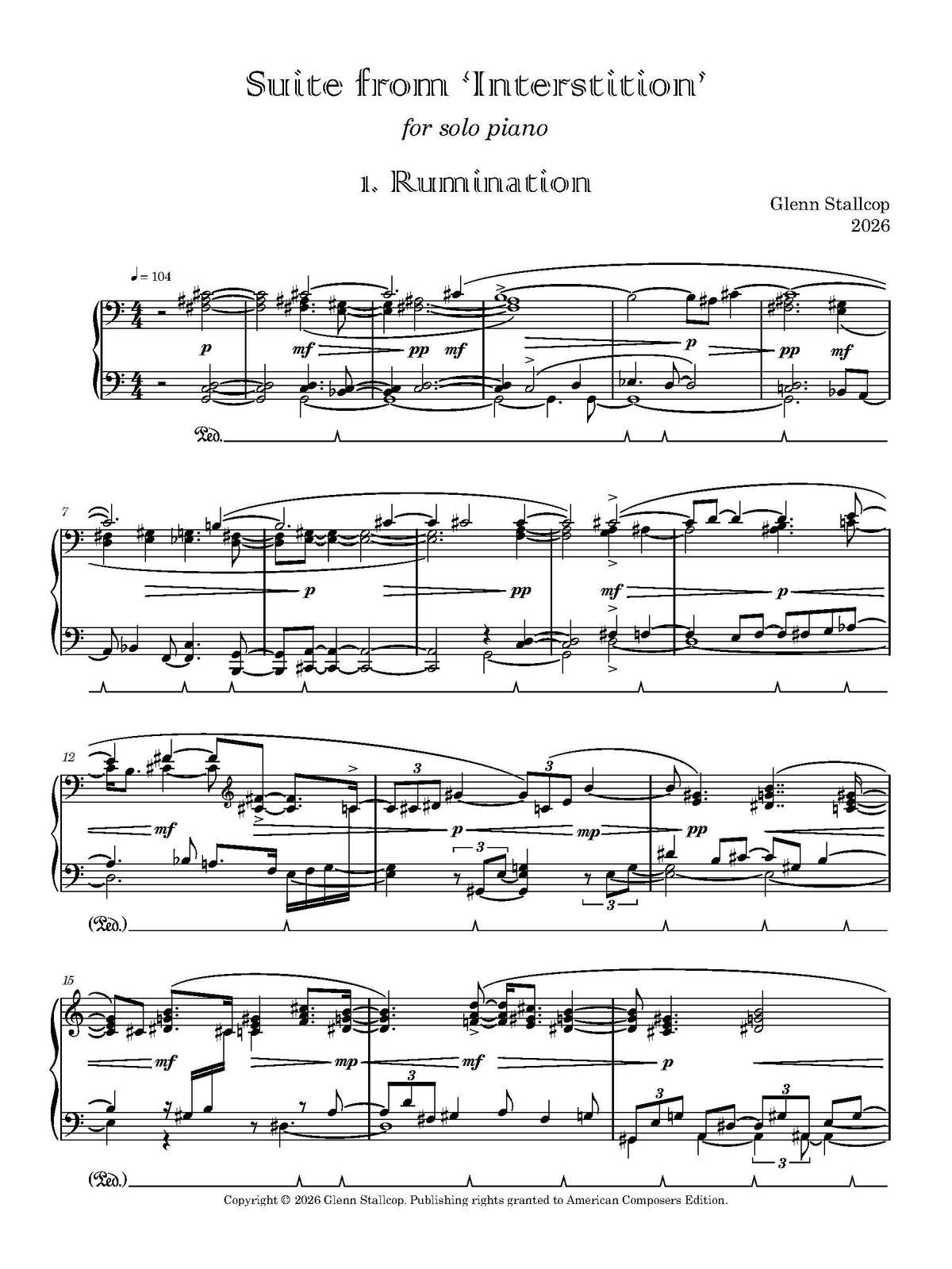 Suite from 'Interstition'