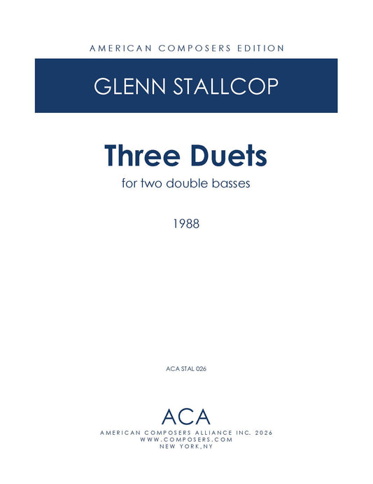 THREE DUETS FOR TWO DOUBLE BASSES