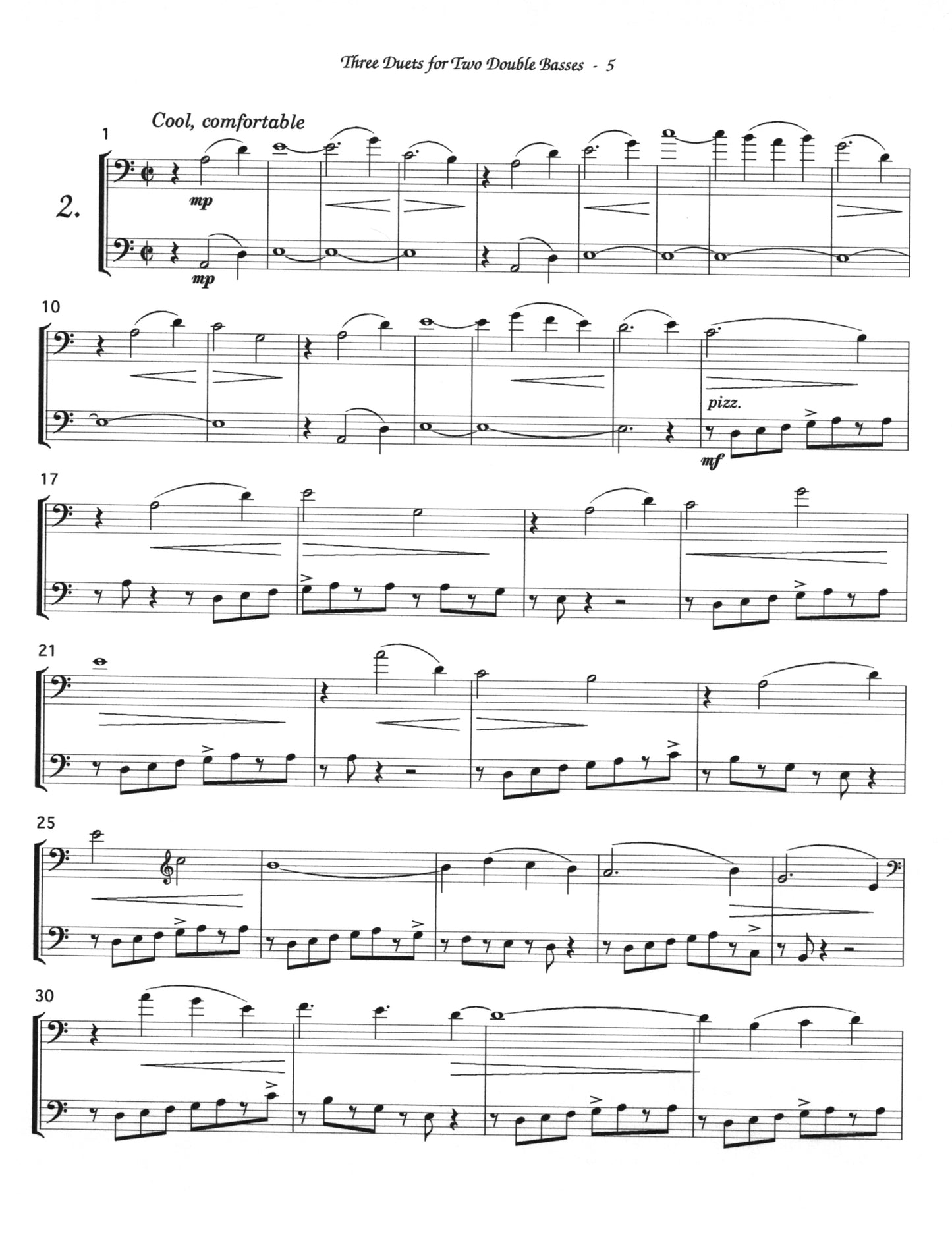 THREE DUETS FOR TWO DOUBLE BASSES