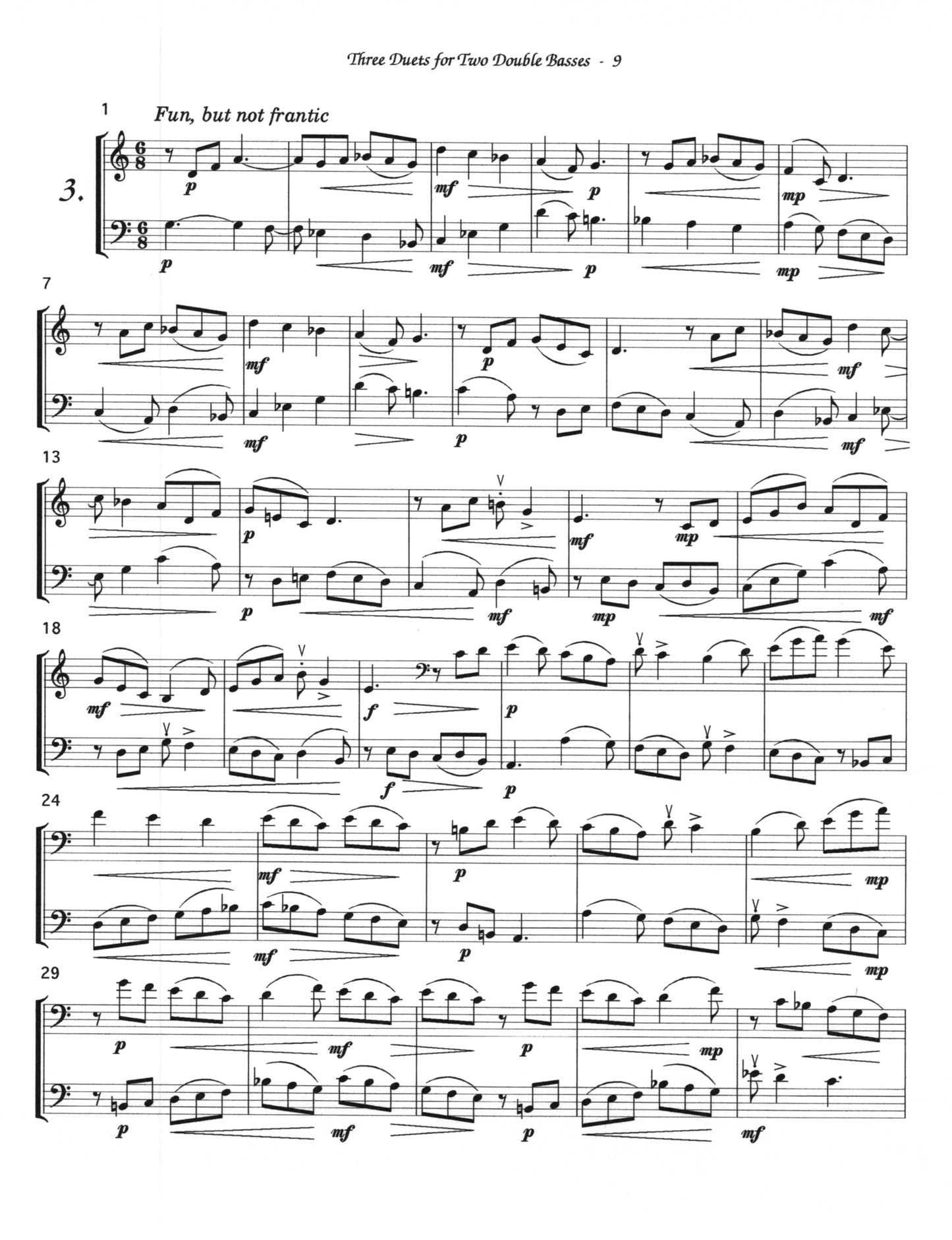 THREE DUETS FOR TWO DOUBLE BASSES