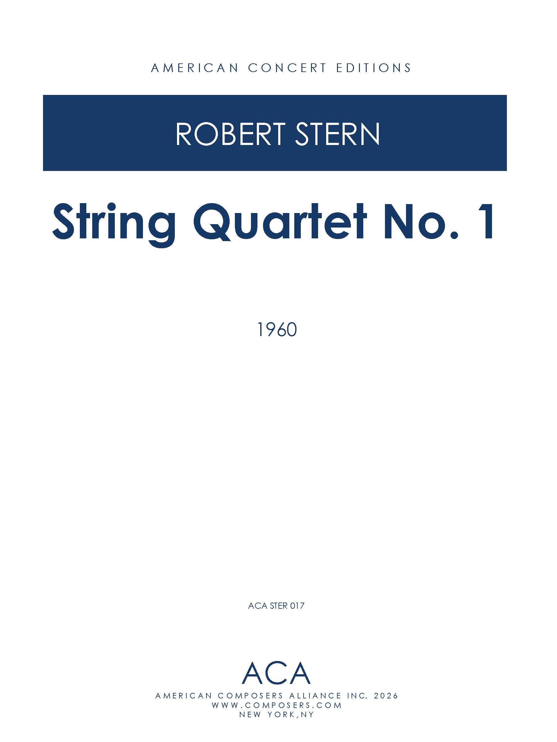 その他 Music for String Quartet String Quartet No. 1 – American Composers Alliance