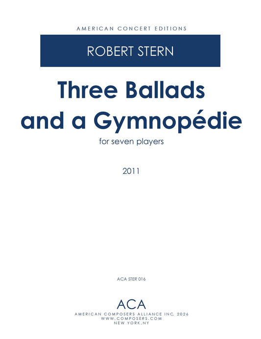 Three Ballads and a Gymnopédie