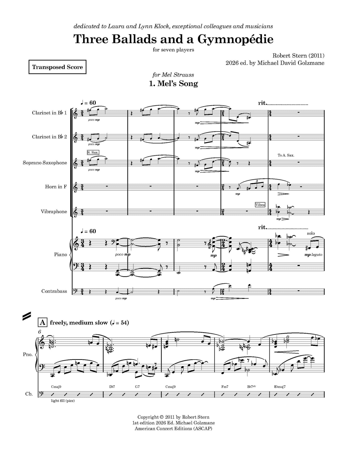 Three Ballads and a Gymnopédie