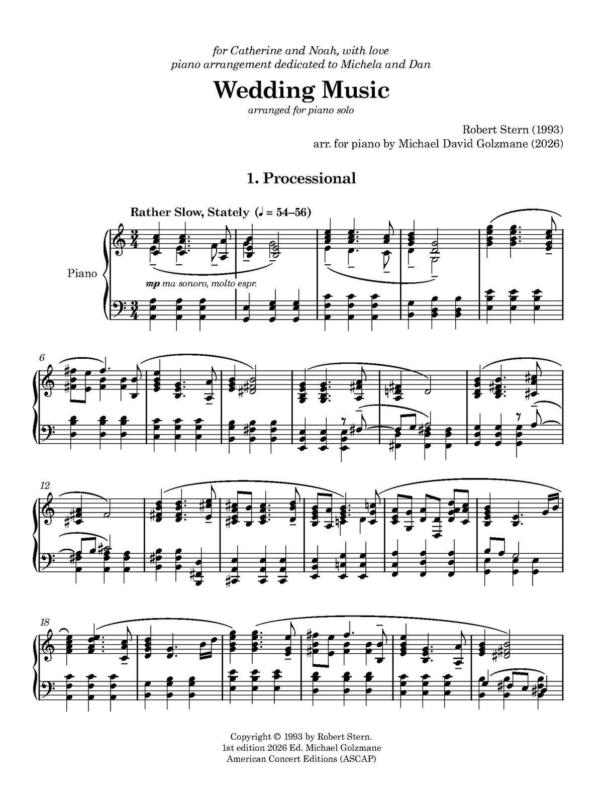 Wedding Music for Piano