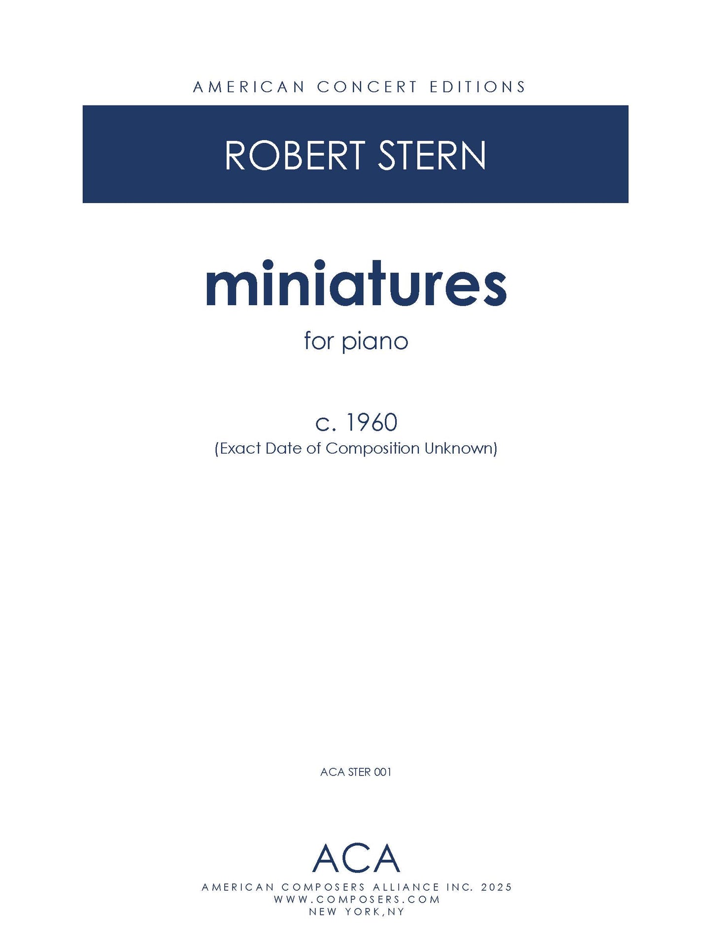 miniatures for piano