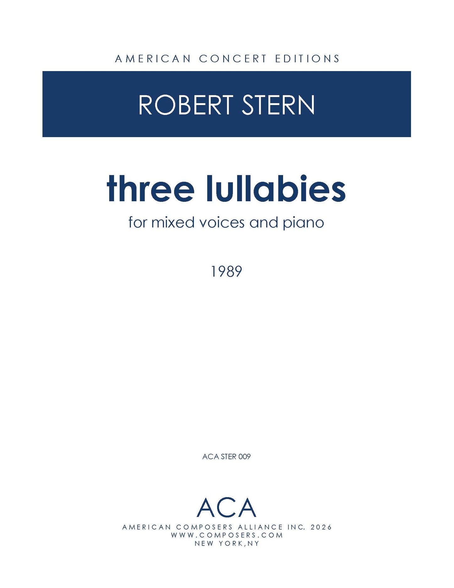 three lullabies - Original English Version