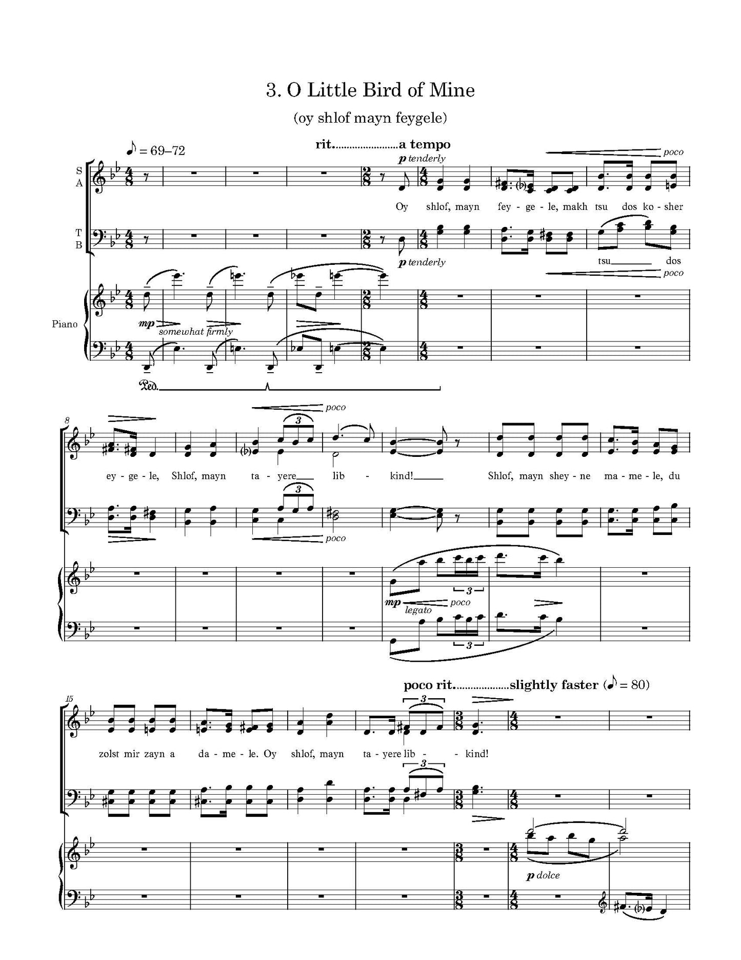 three lullabies - Yiddish Version