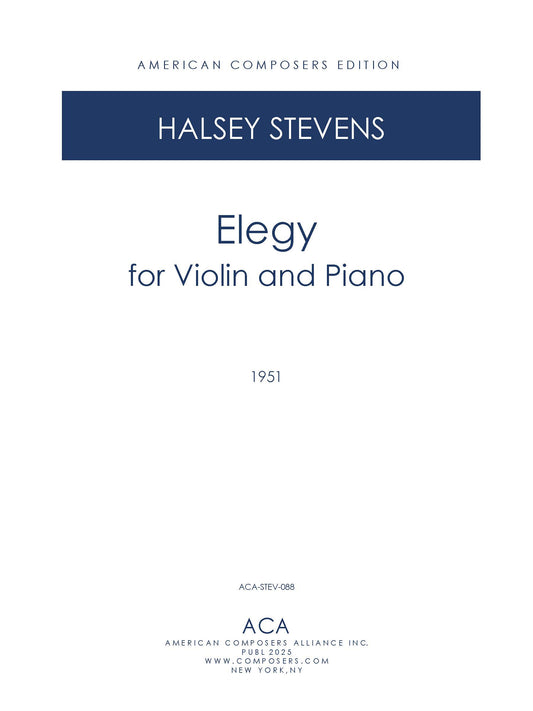 ELEGY for violin and piano