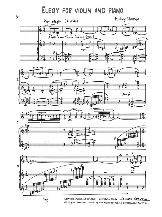 ELEGY for violin and piano