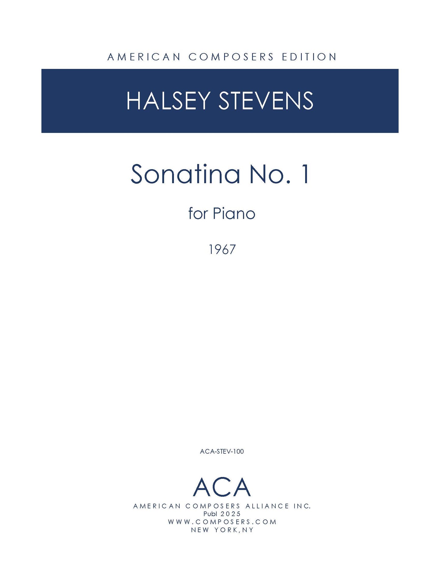 Sonatina No. 1 for Piano