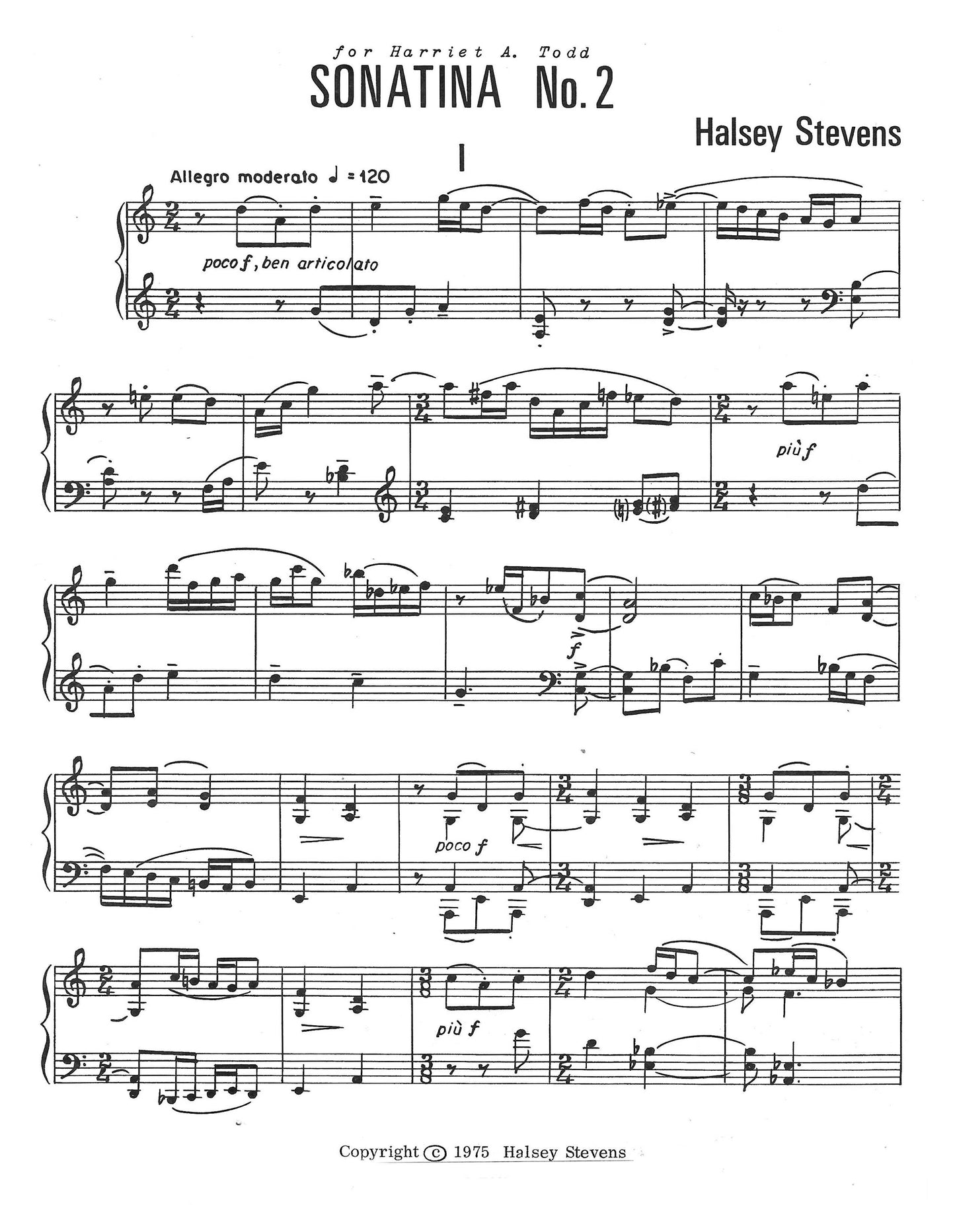 Sonatina No. 2 for Piano