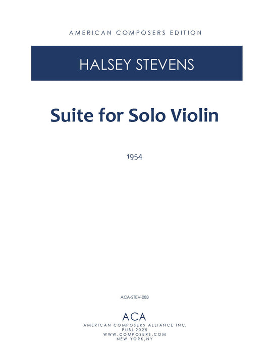 SUITE FOR SOLO VIOLIN