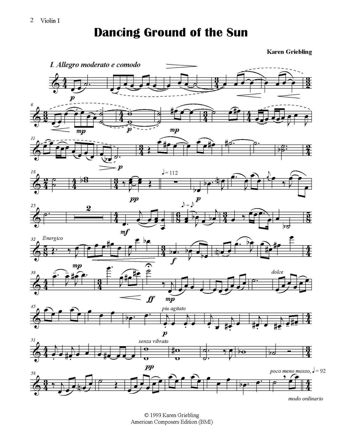 Dancing Ground of the Sun: String Quartet No. 7