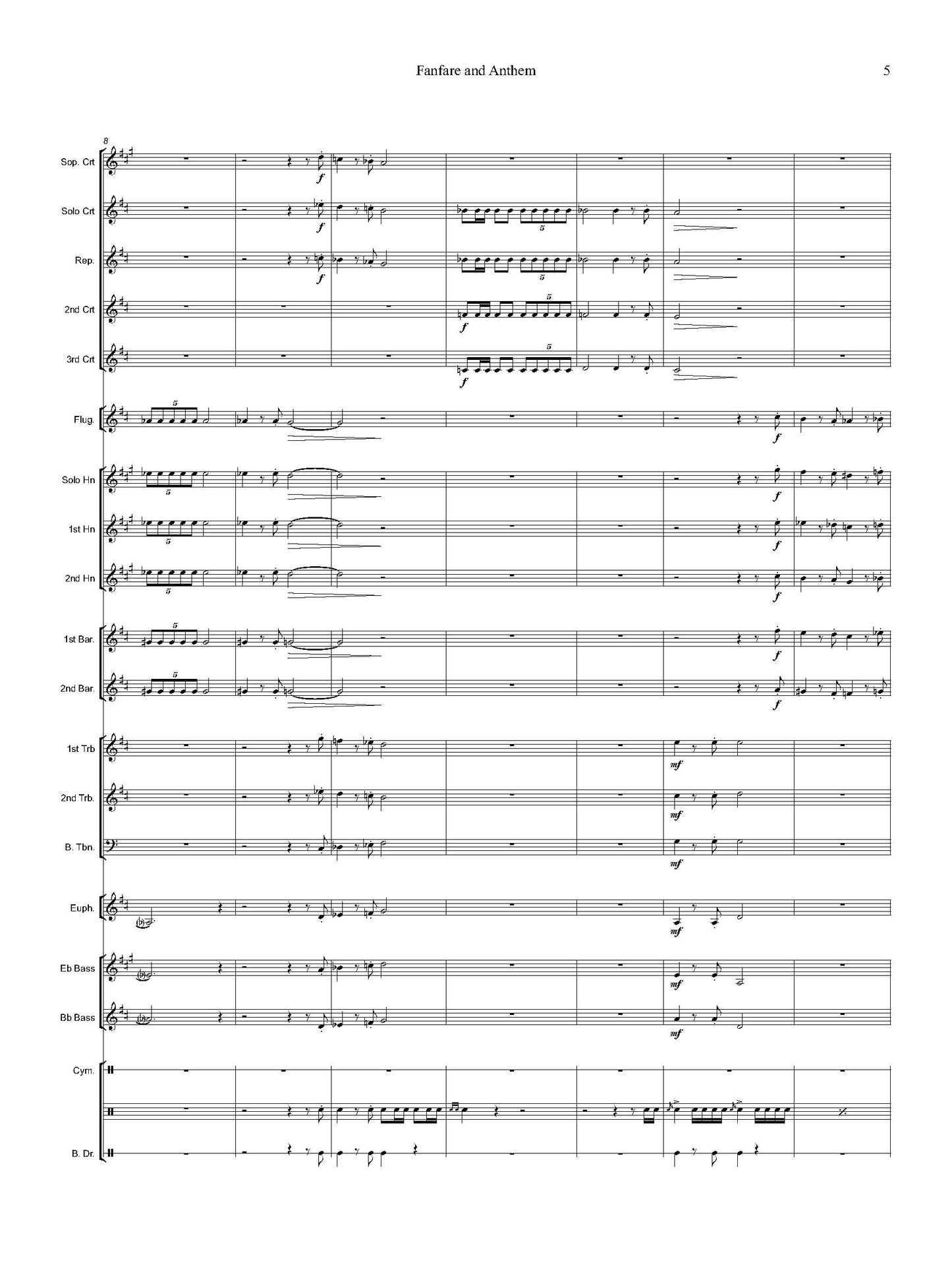 Fanfare and Anthem, Op 23b - For Brass Band and Percussion