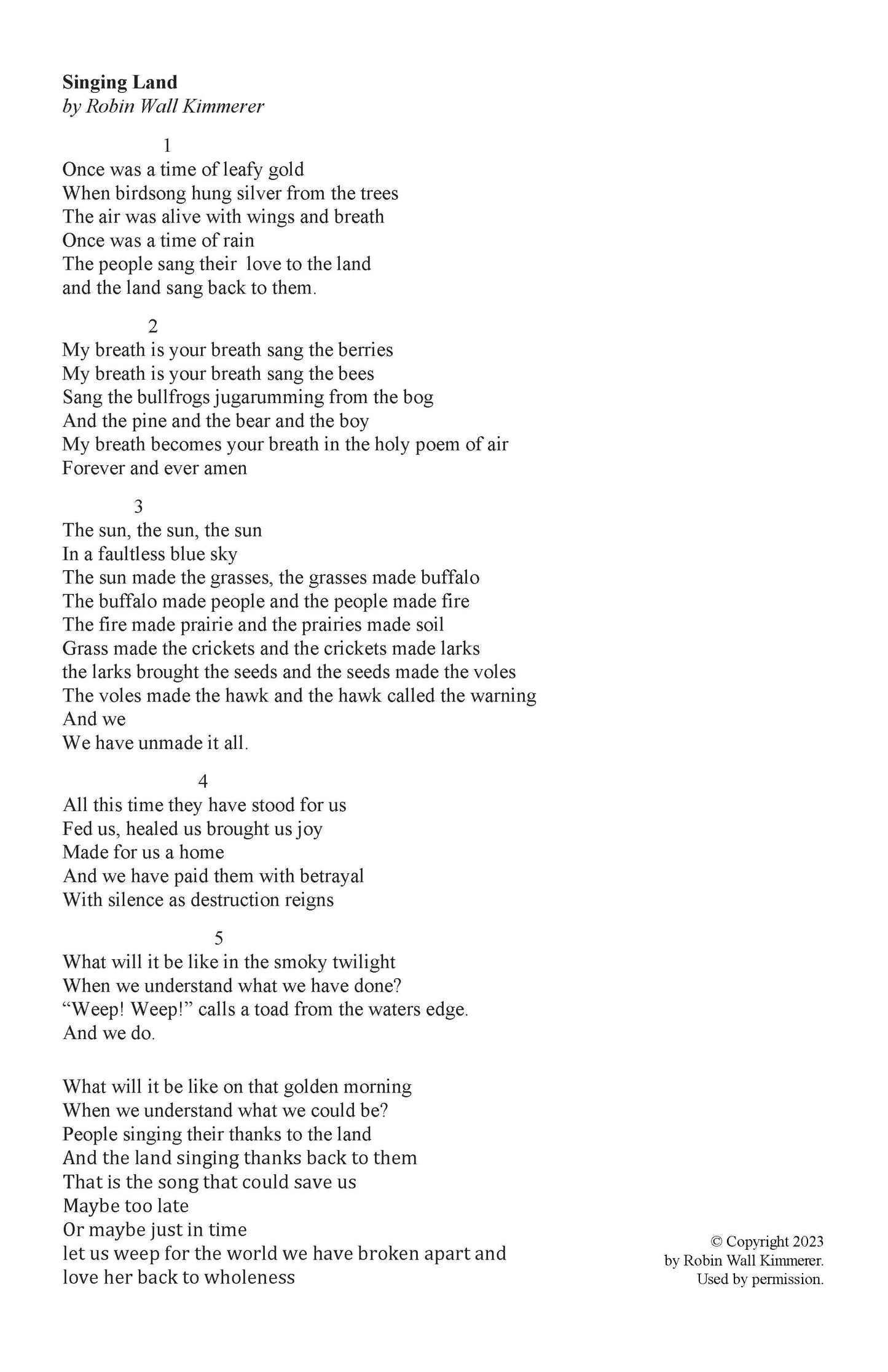 Singing Land