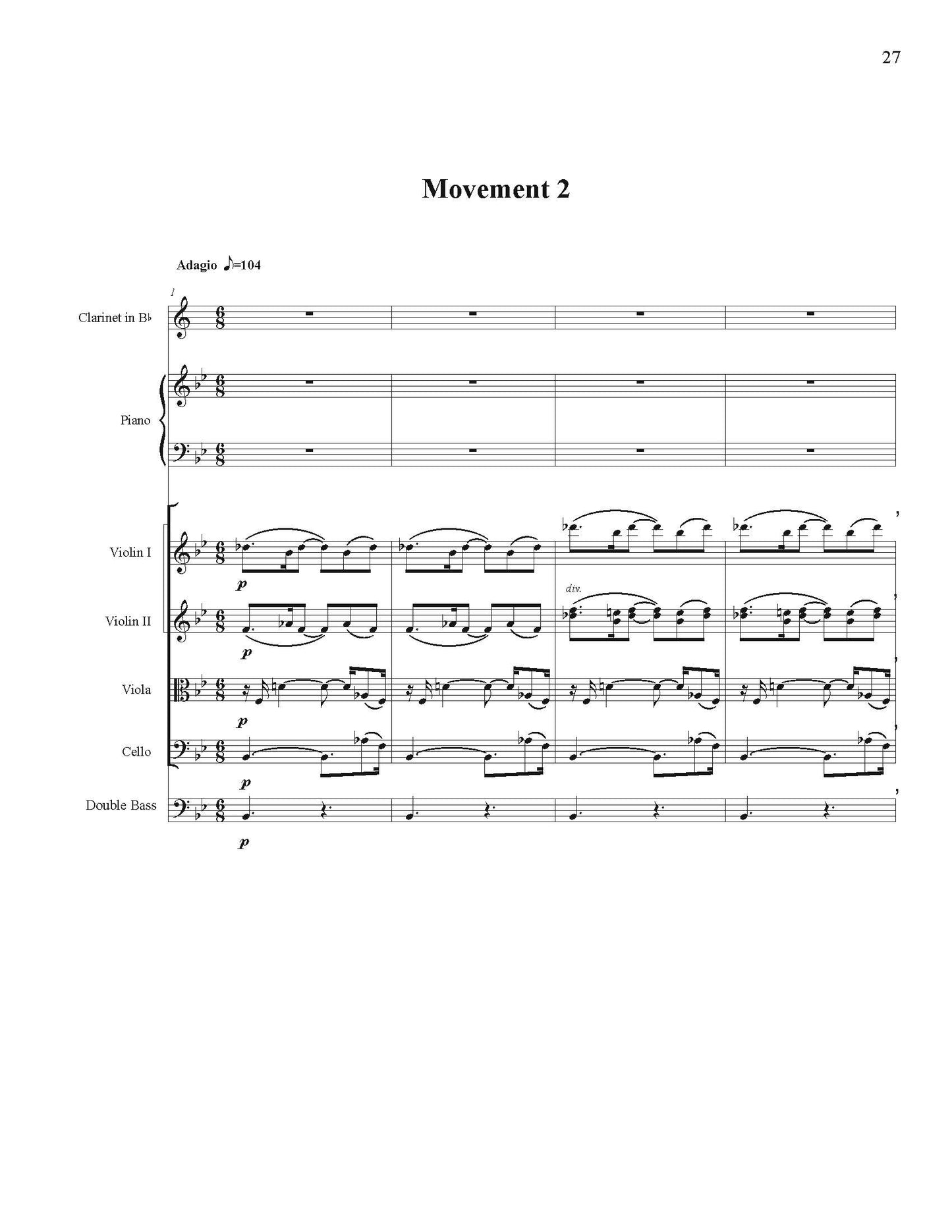 Concerto for Clarinet, Piano, and String Orchestra