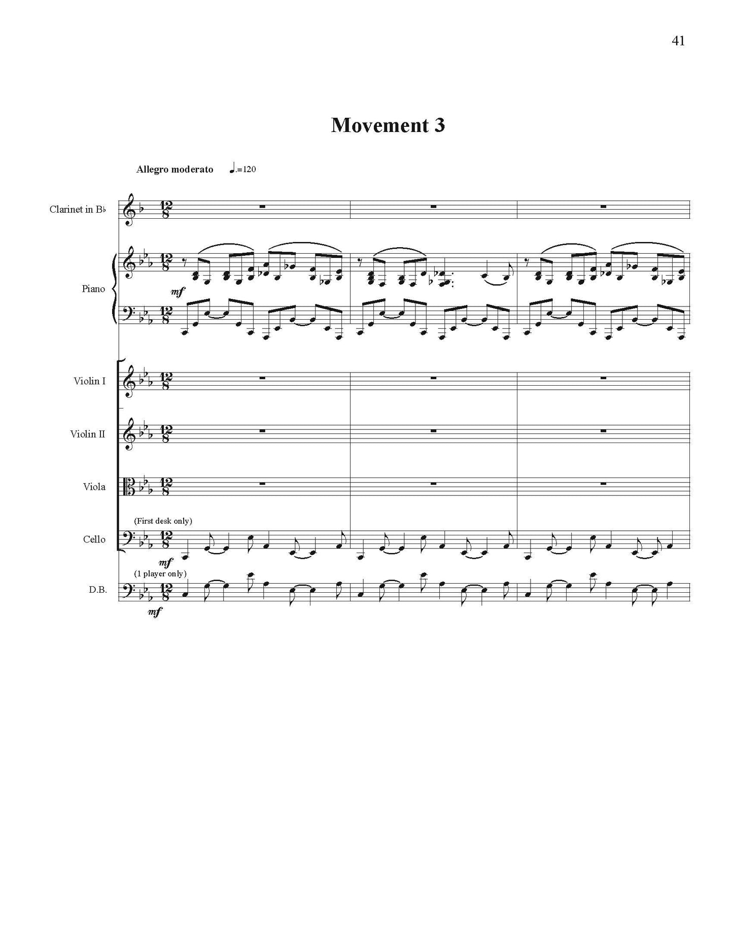 Concerto for Clarinet, Piano, and String Orchestra