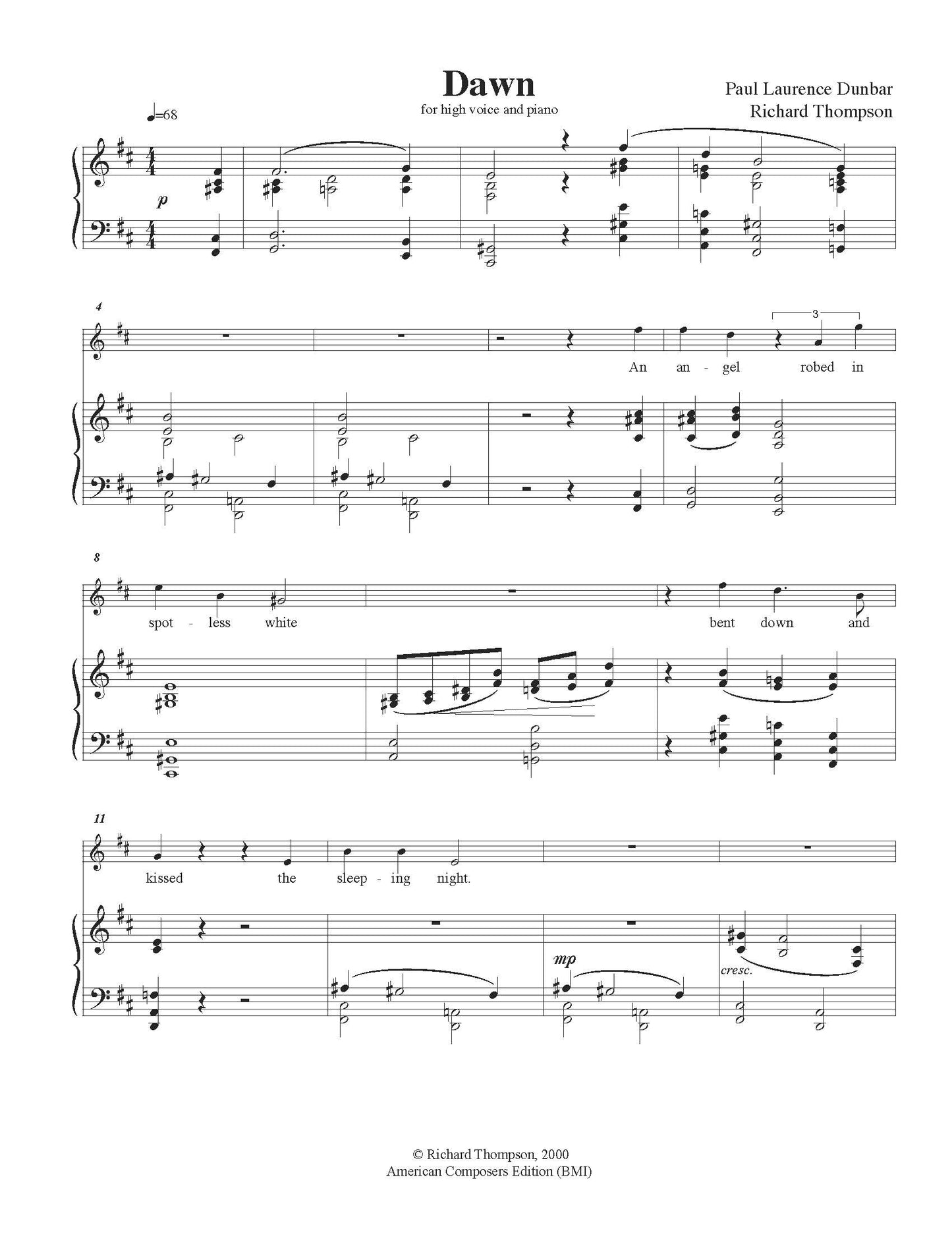 SHADOW OF DAWN - FIVE POEMS OF PAUL LAURENCE DUNBAR