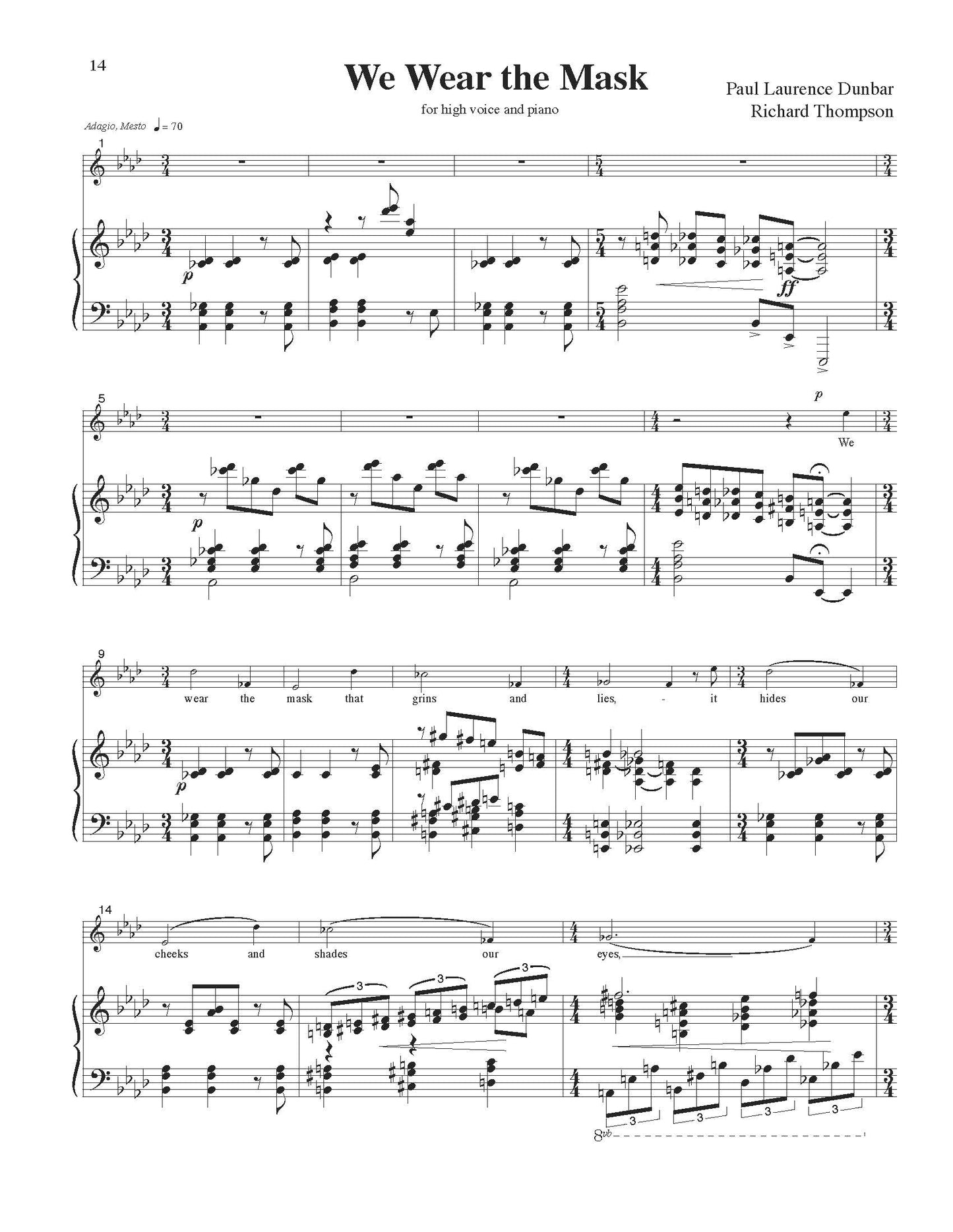 SHADOW OF DAWN - FIVE POEMS OF PAUL LAURENCE DUNBAR