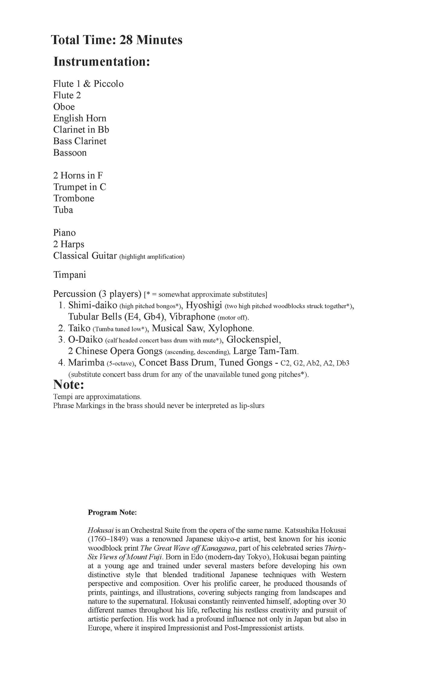Hokusai Suite for Wind Ensemble
