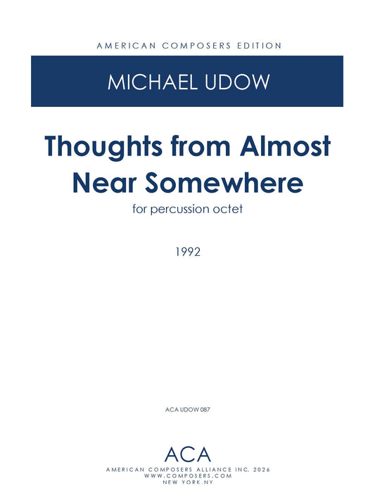 Thoughts from Almost Near Somewhere