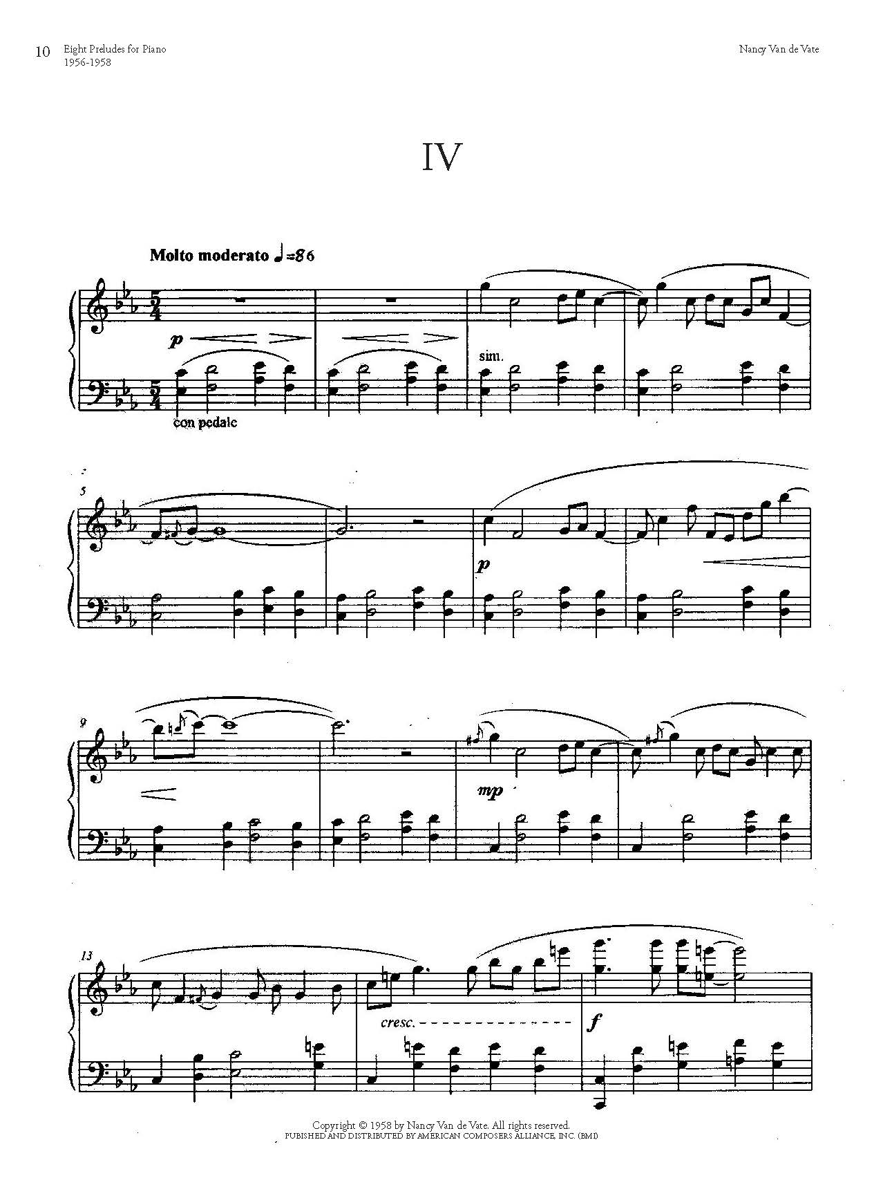 EIGHT PRELUDES FOR PIANO
