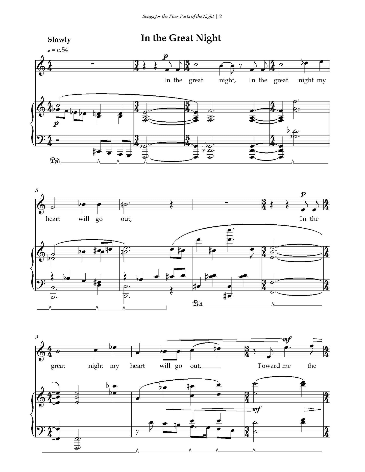 SONGS FOR THE FOUR PARTS OF THE NIGHT