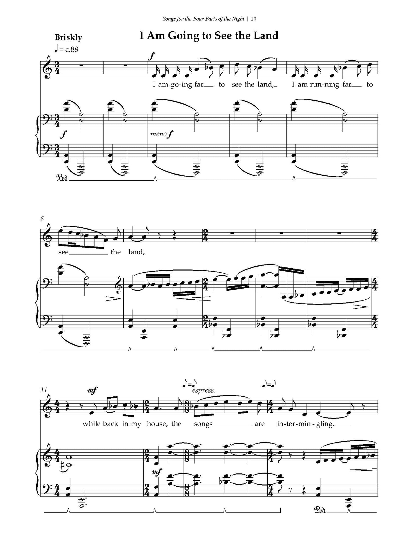 SONGS FOR THE FOUR PARTS OF THE NIGHT