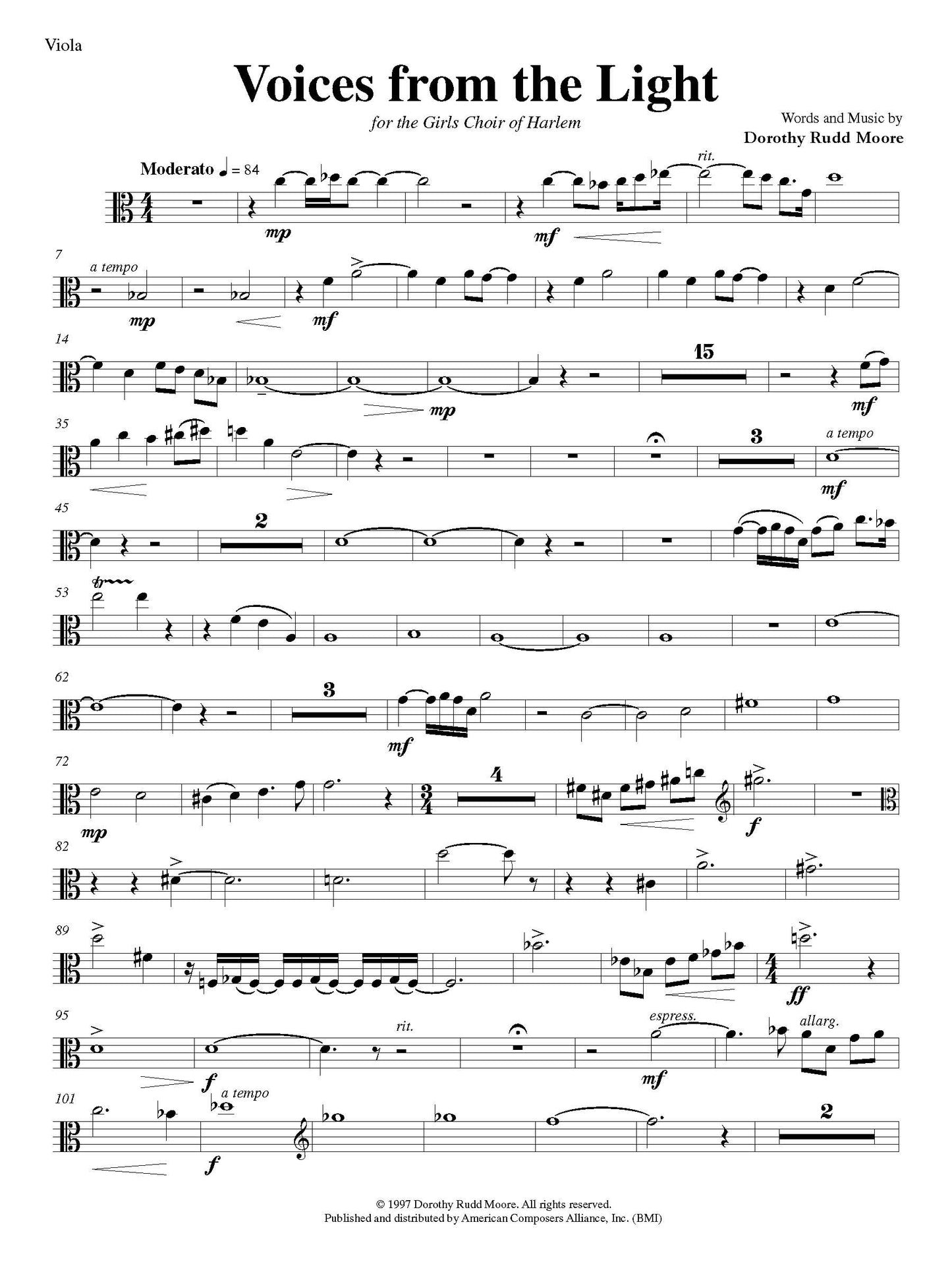 Voices from the Light - Set of 6 Instrumental Parts