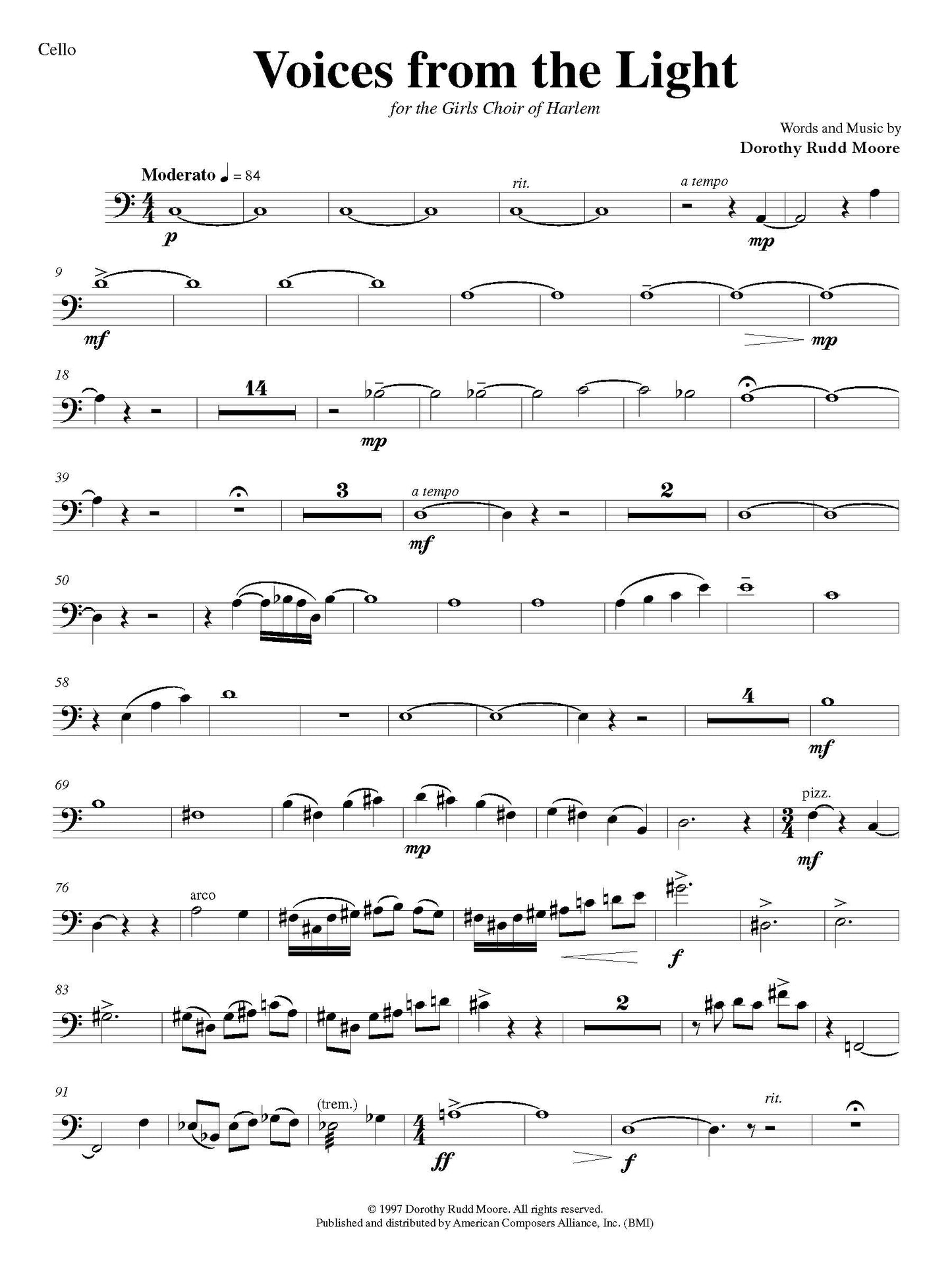 Voices from the Light - Set of 6 Instrumental Parts