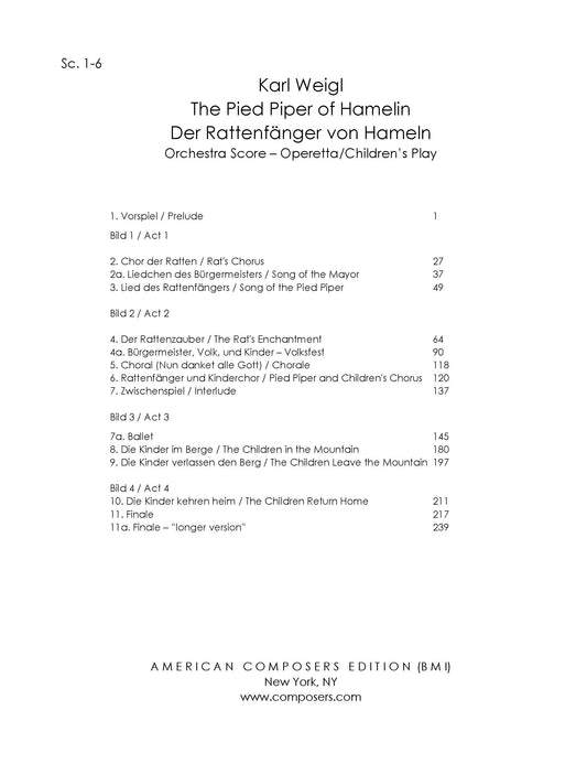 PIED PIPER OF HAMELIN op 24 OPERETTA