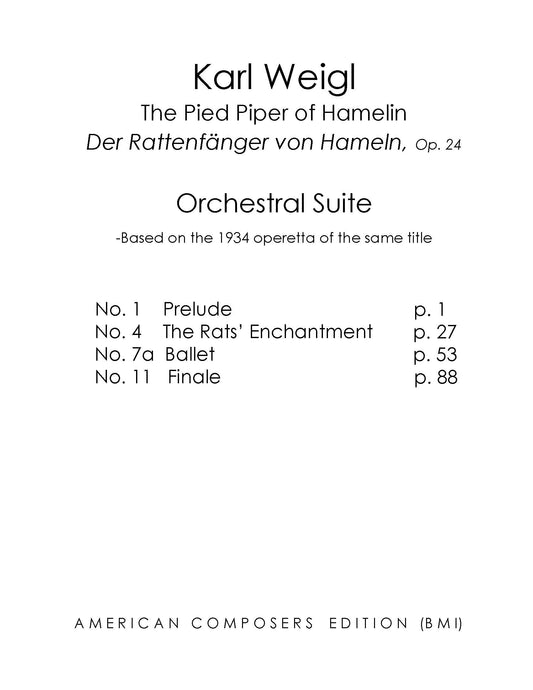 PIED PIPER OF HAMELIN - ORCHESTRAL SUITE