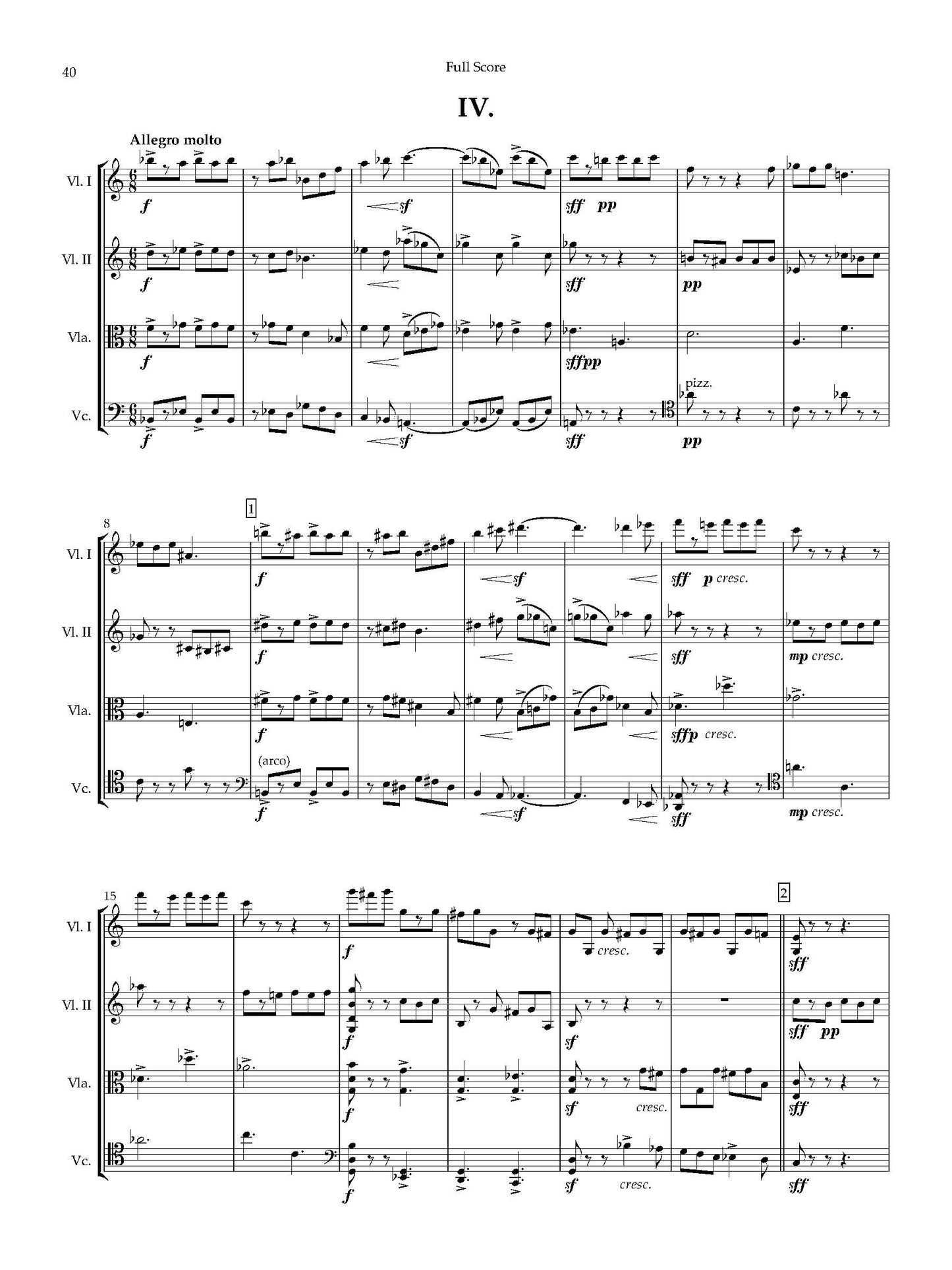 String Quartet No. 6 in C Major