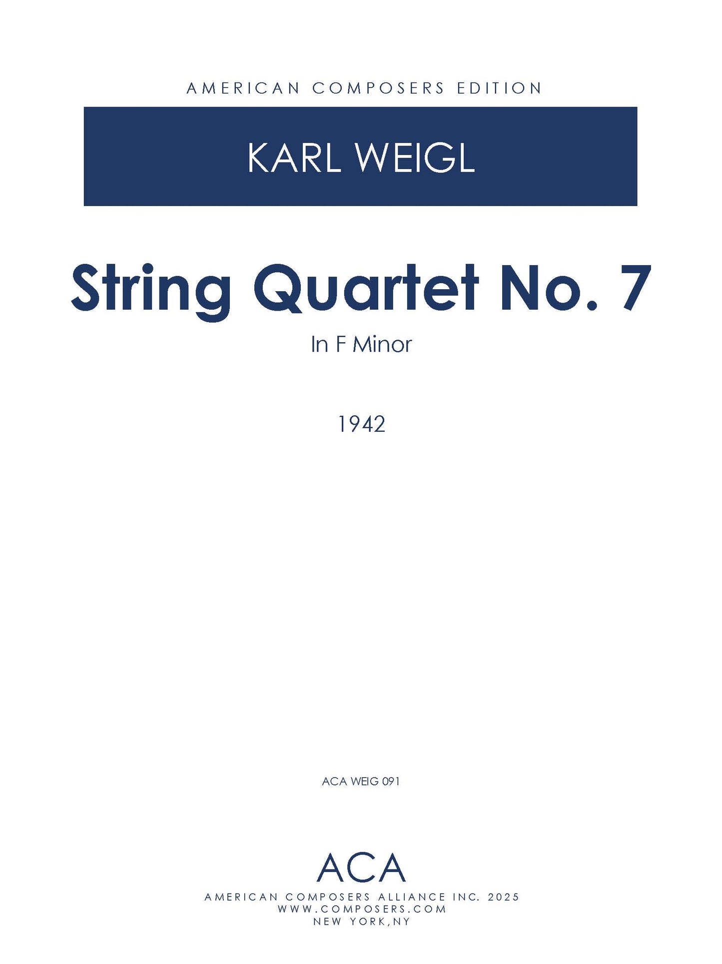 String Quartet No. 7 in F Minor
