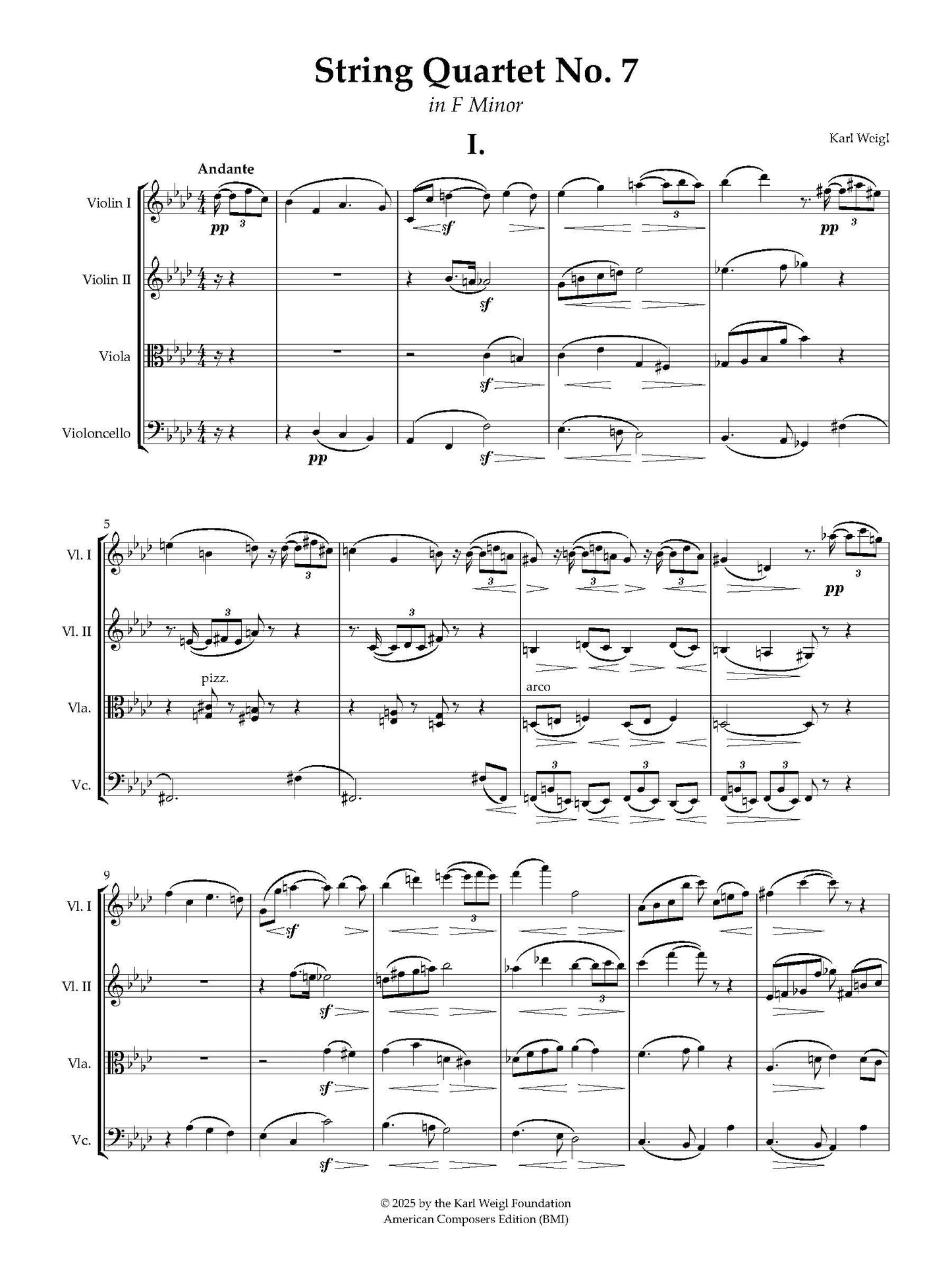 String Quartet No. 7 in F Minor