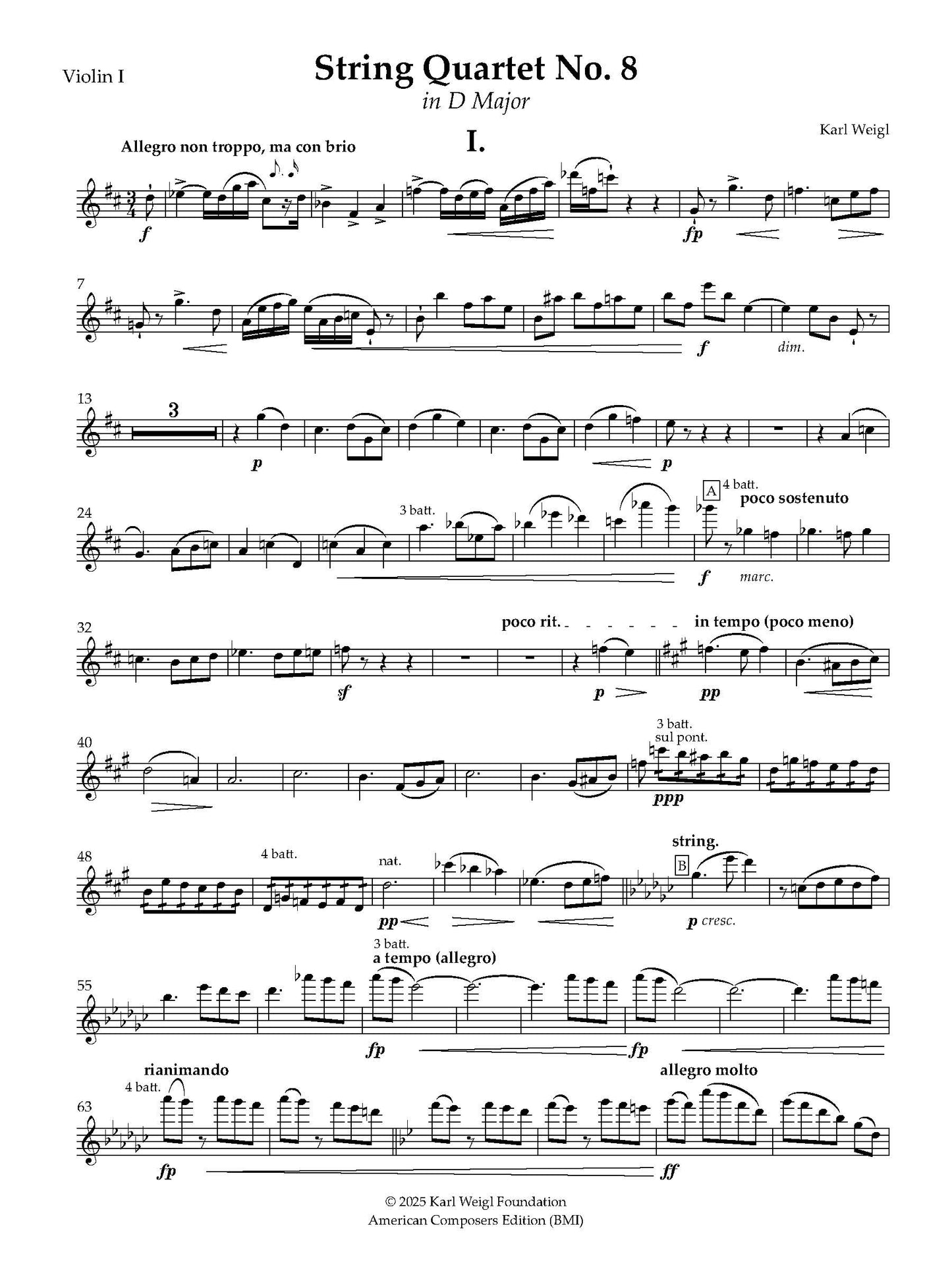 String Quartet No. 8 in D Major