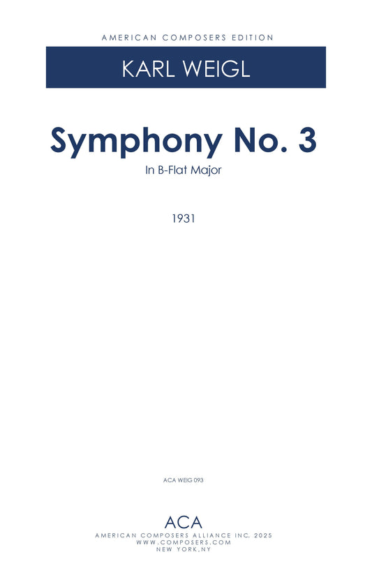 Symphony No. 3 in B-Flat Major